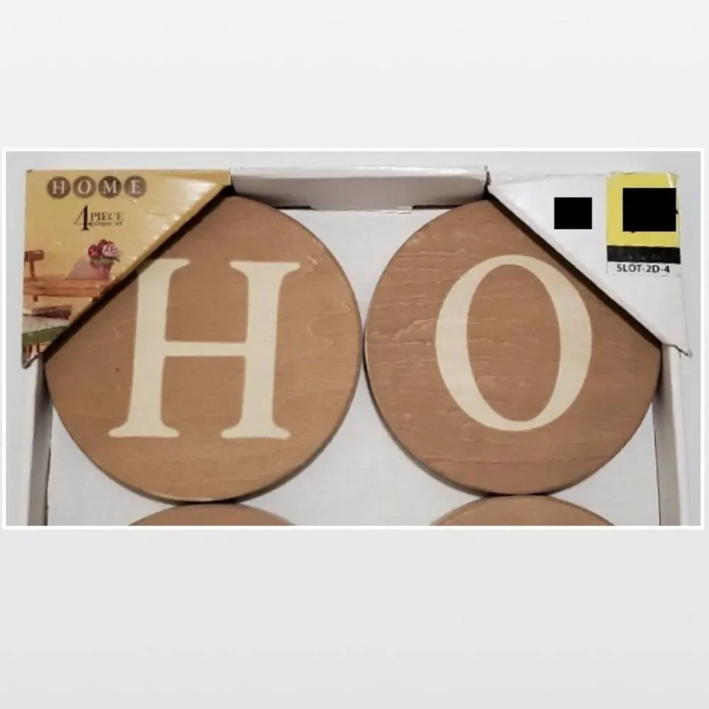 New Sign Of The Times Wall Plaque Home Letter Art Wood Brown Circles NWT